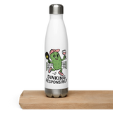 Dinking Responsibly Stainless Steel Insulated 17 oz Water Bottle - For the Pickleball Lover