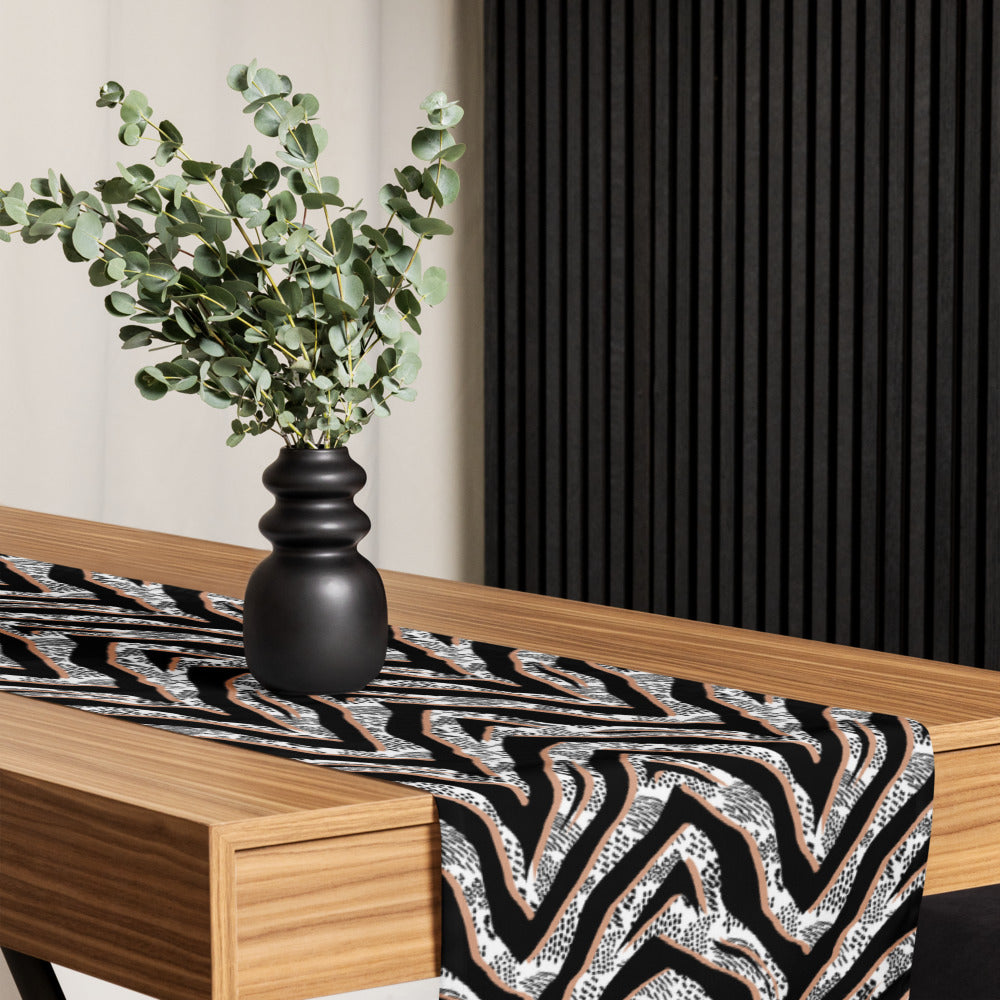 Savannah Stripes Table Runner - Luxe Dining Edition