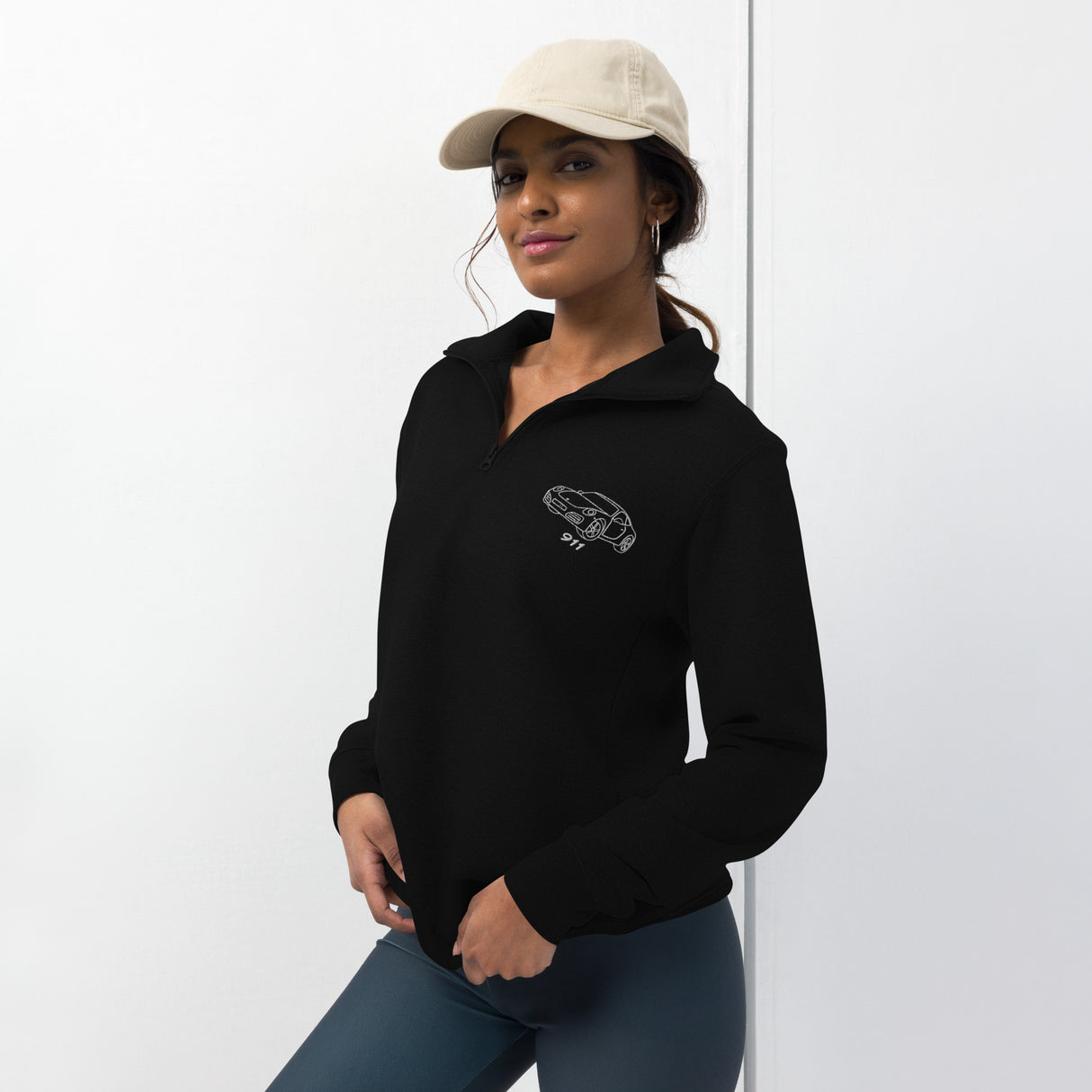 Porsche Outline Embroidered Fleece Pullover – For the Porsche Lover