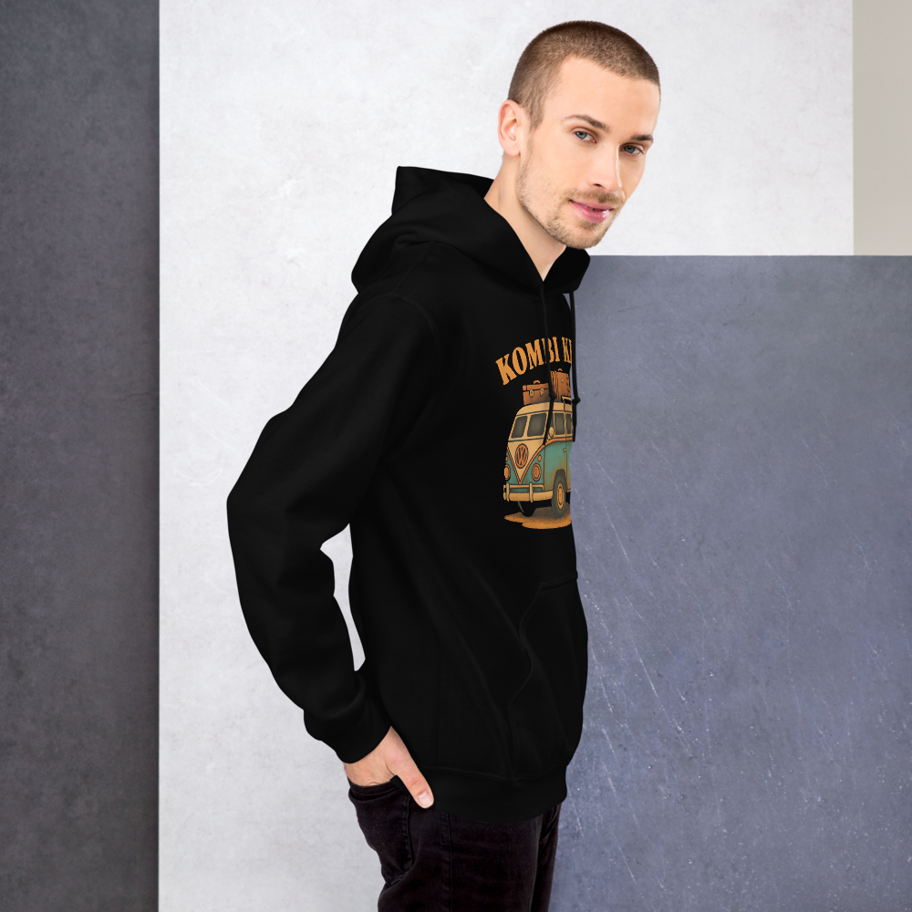Kombi King Unisex Heavy Blend Black Hoodie - For the Vintage Van Lover