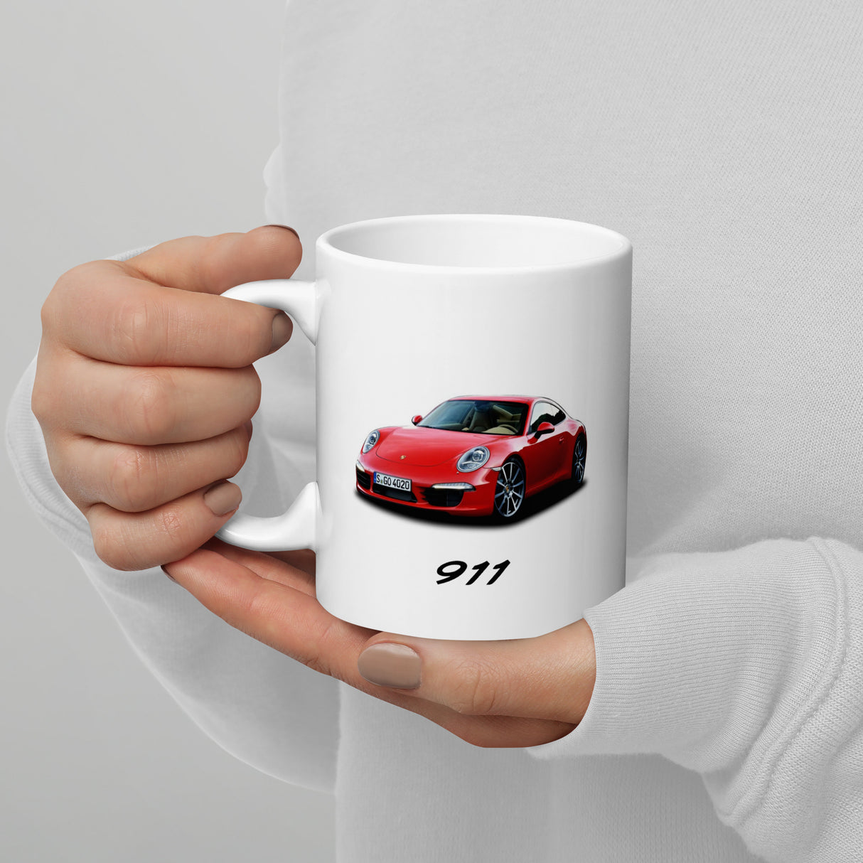 911 Edition White Glossy Mug – For the Porsche Lover