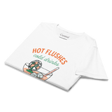 Hot Flushes, Cold Drinks Women's Basic Softstyle White T-Shirt - For the Menopause Warrior