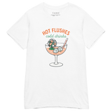 Hot Flushes, Cold Drinks Women's Basic Softstyle White T-Shirt - For the Menopause Warrior
