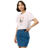 Hot Flushes, Cold Drinks Women's Pink Crop Top - For the Menopause Warrior